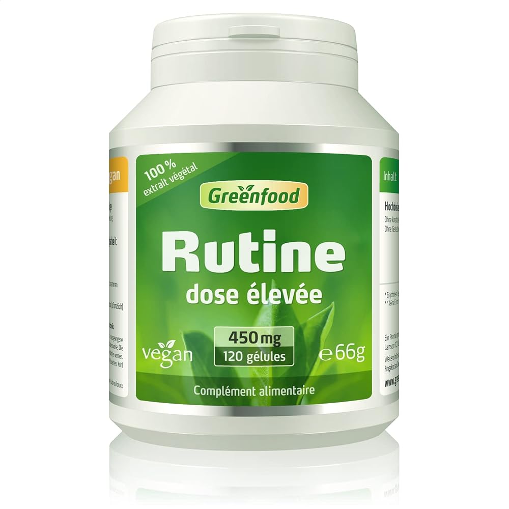 Greenfood Rutine - High Dose, 120 Capsules - GMO-Fre...