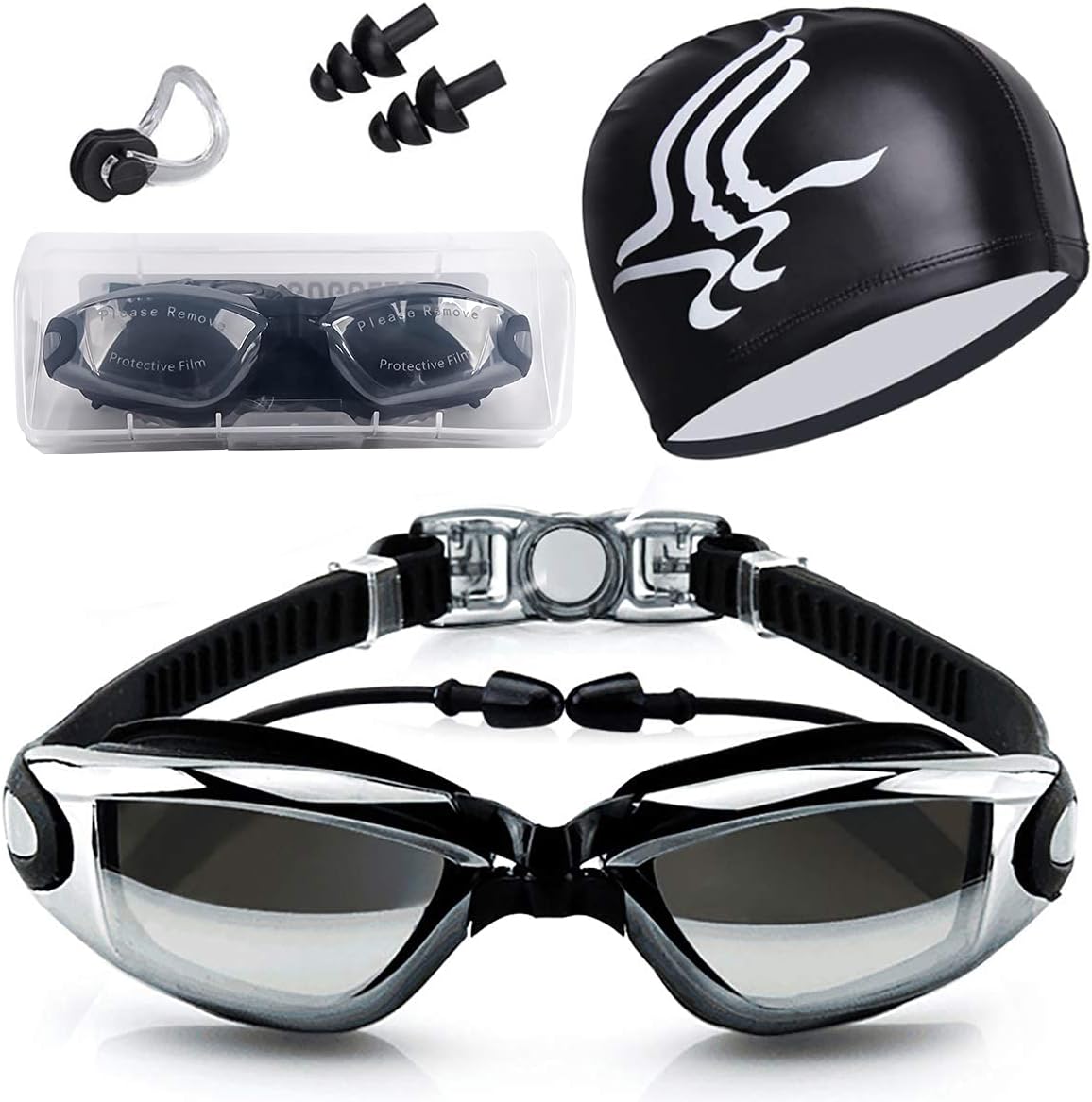 HAISSKY Swimming Goggles with UV and An...