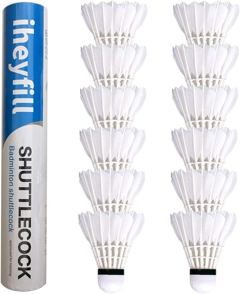 iheyfill Badminton Shuttlecocks, 12 Pack