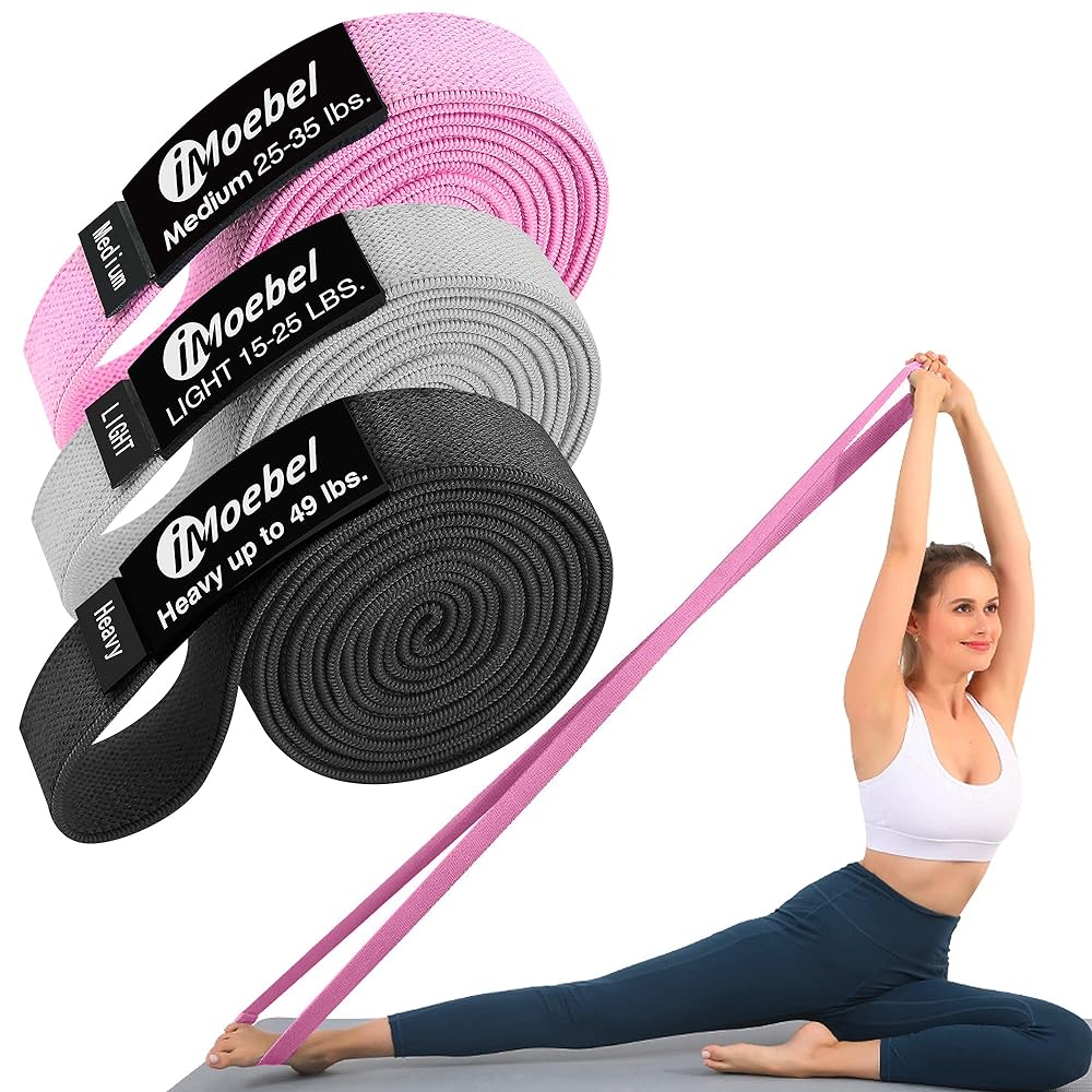 iMoebel Fabric Resistance Bands - Long Non-Slip Band...