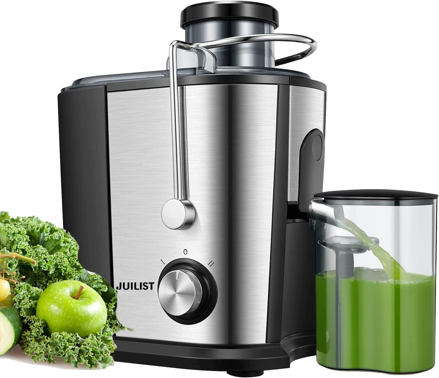 Juilist 600W Juice Extractor with Wide Mouth, 2 Speeds