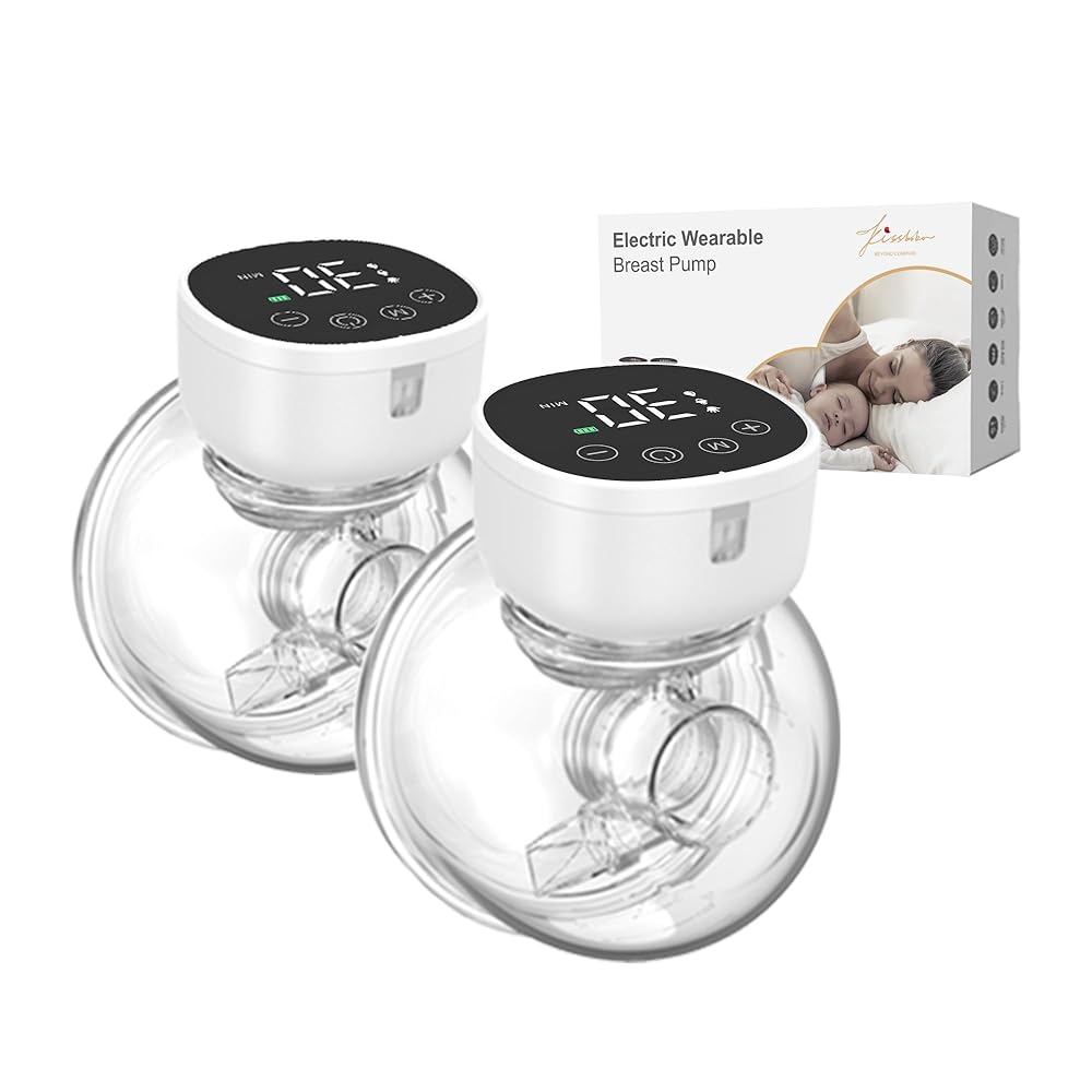 KISSBOBO Electric Breast Pump - Hands-Free, 3 Modes,...