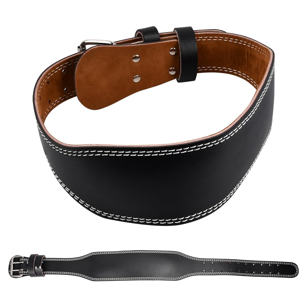 Leather Powerlifting Belt for Strength Training and ...