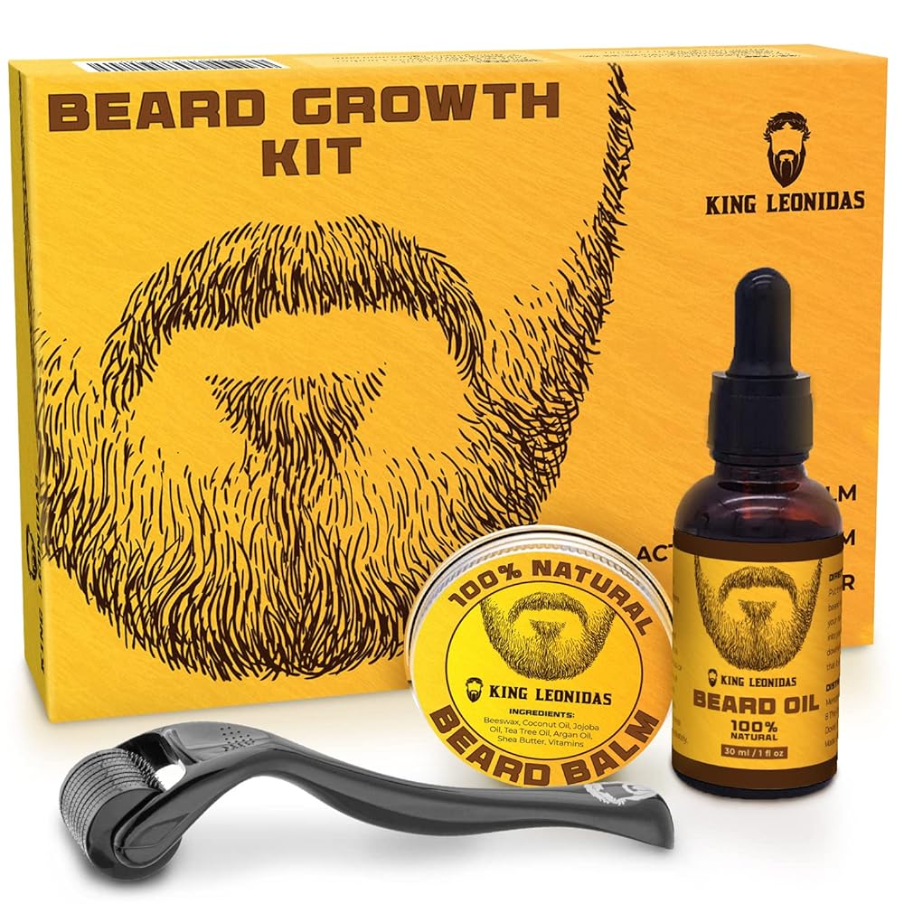 Leonidas Beard Growth Kit with Derma Roller 0.25mm f...