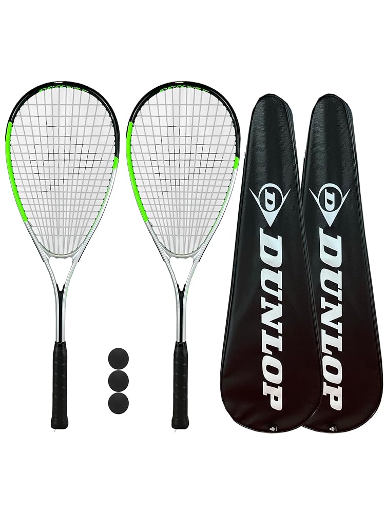 Max Dunlop Biotec Ti Squash Racket Set