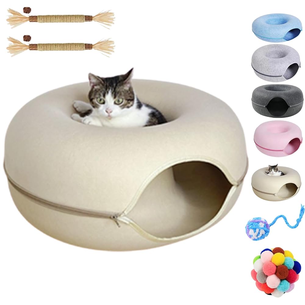 Meowmaze Cat Bed with Tunnel & Peekaboo Cave