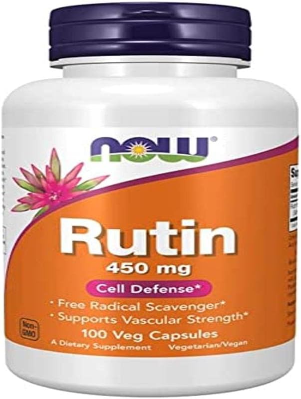 Now Foods Rutine, 450 mg, 100 Vegan Capsules