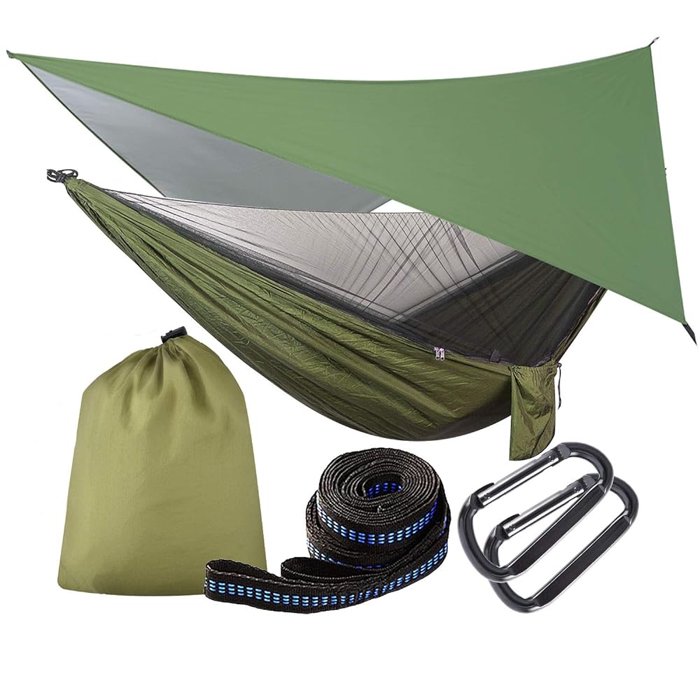 OTraki Lightweight Camping Hammock with Mosquito Net...