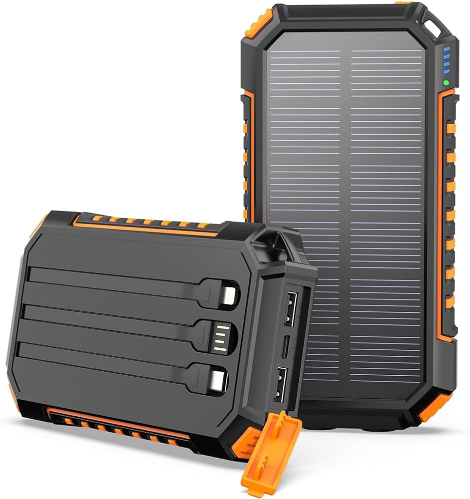 Riapow Solar Power Bank - 27000mAh Portable Charger