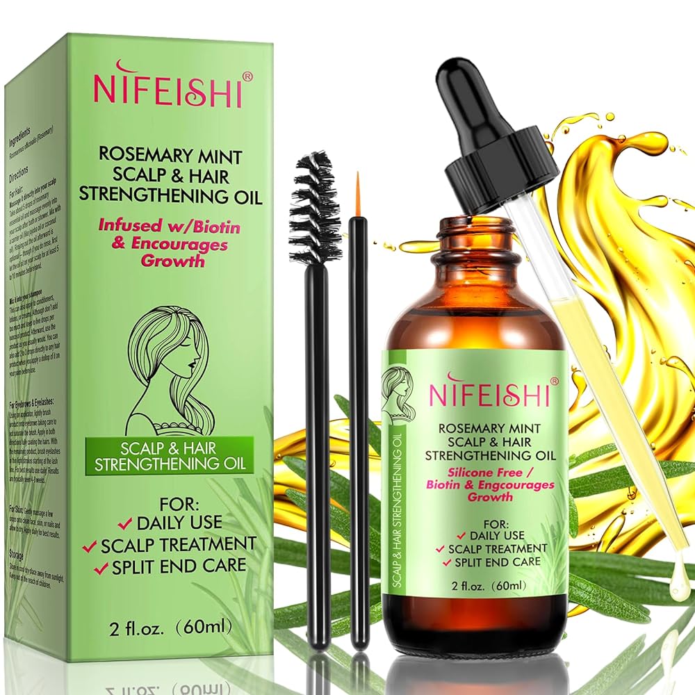 Rosemary Oil, 60ml Hair Growth Essentia...