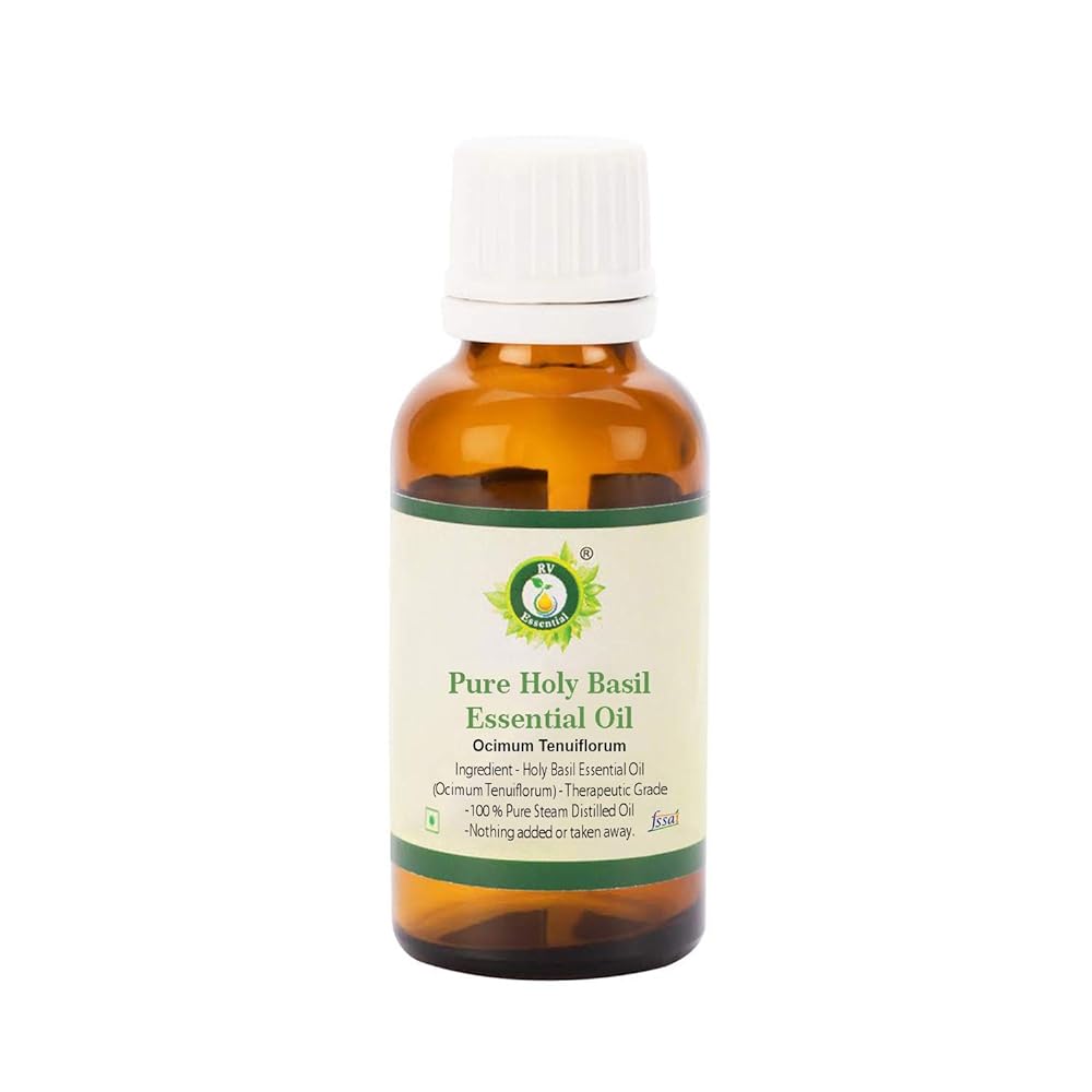 R V Essential Pure Holy Basil Essential Oil