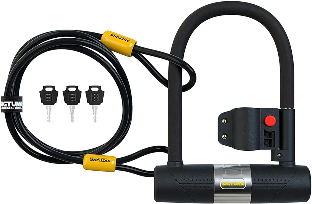 SIGTUNA Bike Lock with Cable and Support