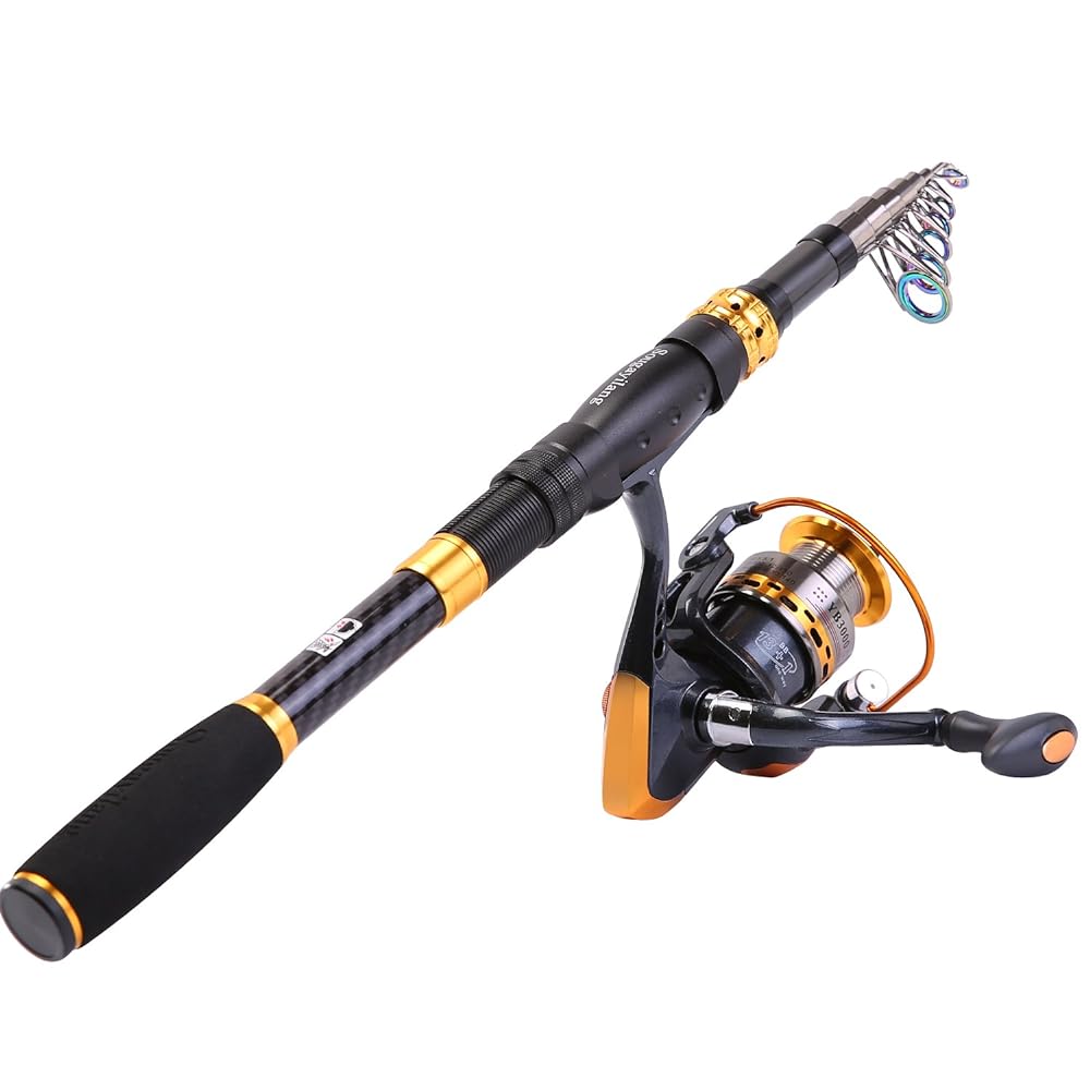 Sougayilang Telescopic Fishing Rod and Reel Combo fo...