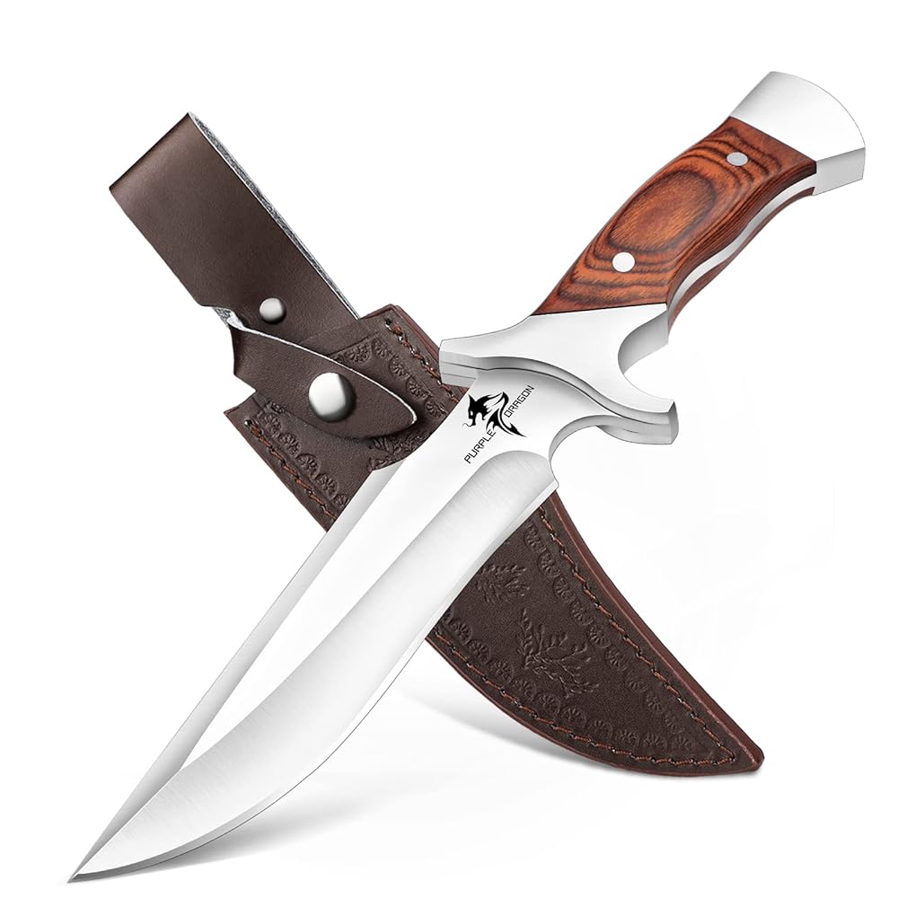 Survival Knife with Fixed Blade and PU Sheath