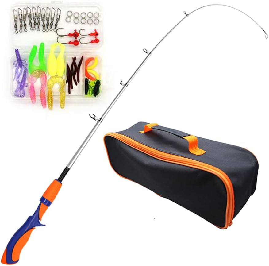 Telescopic Fishing Rod and Reel Set with Storage Box...