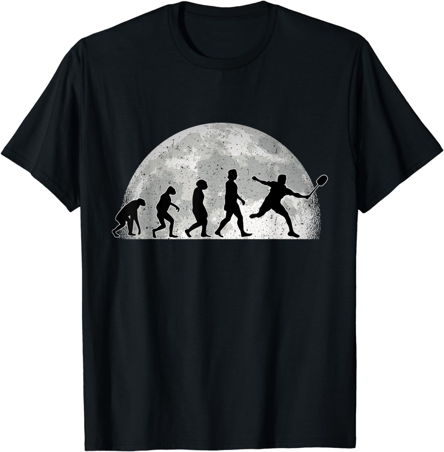 Évolution Lune Badminton Player T-Shirt