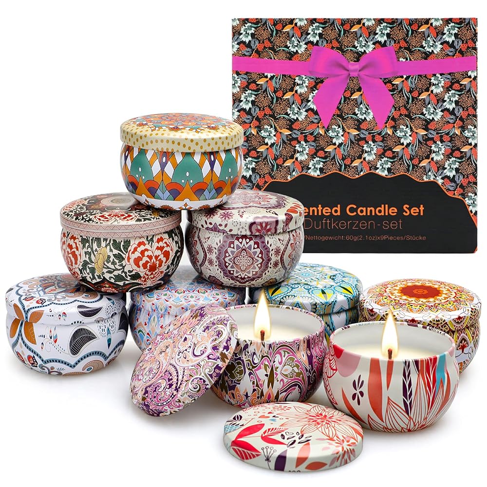 Yinuo Candle Set of 9 Scented Candles