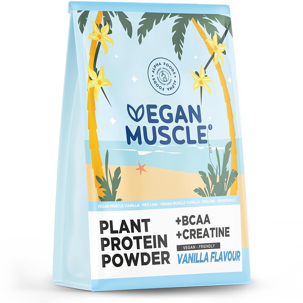 Vegan Protein Powder - Vanilla - Enriched with BCAA ...