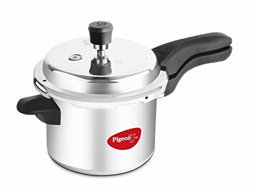 Pigeon by Stovekraft Deluxe Aluminium Pressure Cooker, 5 litres, Silver ...