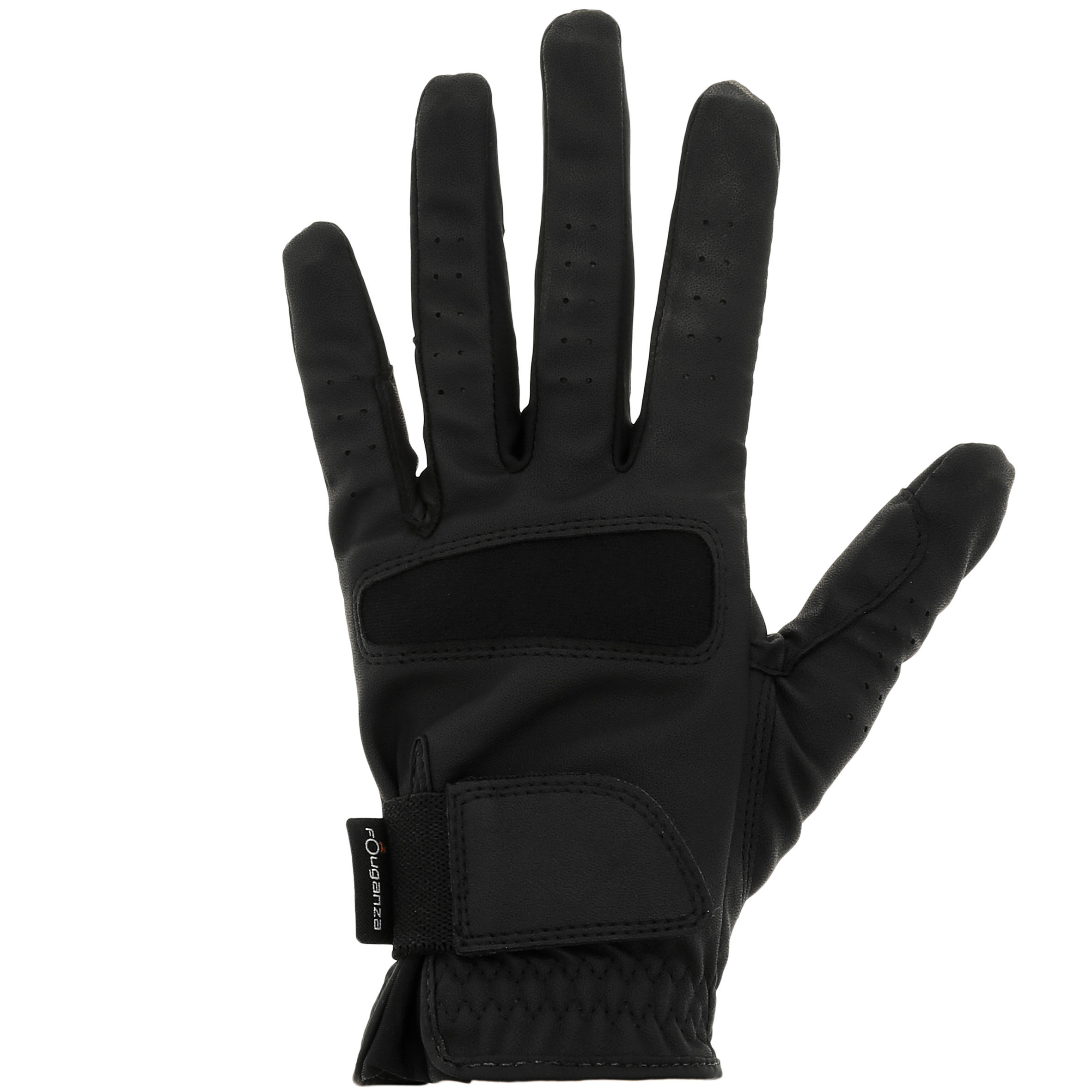 FOUGANZA - Adult Horse Riding Grippy Gloves - Black