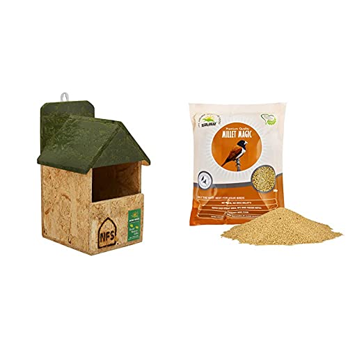 Nature Forever Nest Box for Robin and Other Garden B...