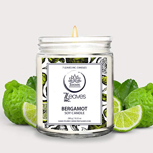 7LEAVES INC Bergamot Soy Scented Candles