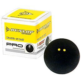 Dunlop Pro - Double Yellow Dot Squash Ball