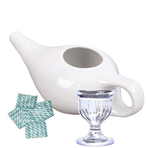 GoodsHealthShop Porcelain Ceramic Neti Pot