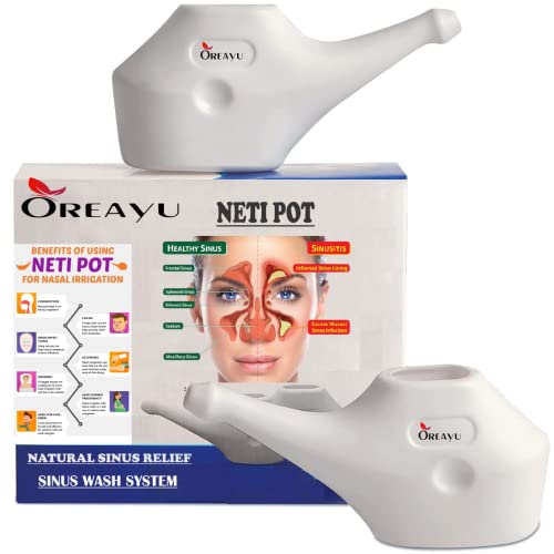 OREAYU Durable Unbreakable Plastic Jal Neti Pot