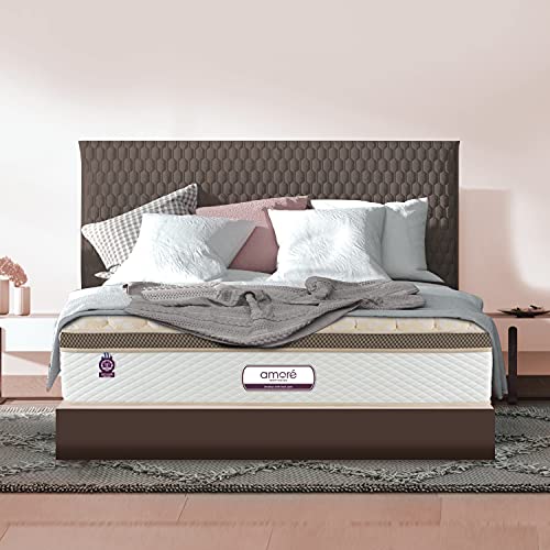 AMORE Hybrid 8 Inch Eurotop Memory Foam,H R Foam &am...