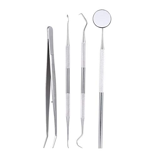 Generic 4Pcs Dental Instruments Mouth Mirror Probe S...