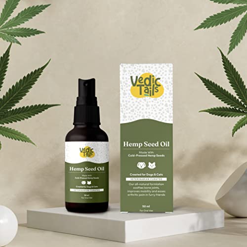 Vedic Tails Hemp Seed Oil for Dogs Cats...