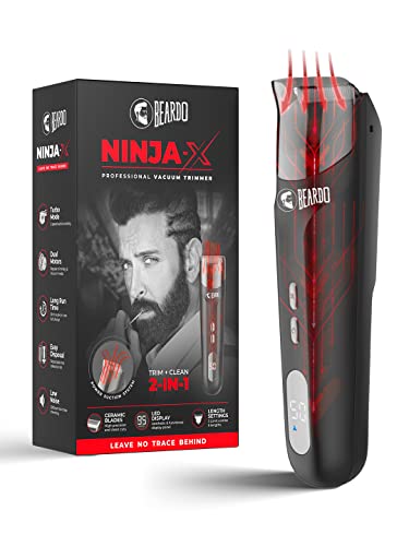 BEARDO Ninja-X Vacuum Trimmer for Men |...