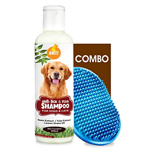 Boltz Anti Tick & Flea Dog Shampoo with Neem,Lem...