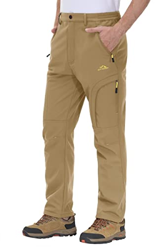 Softshell Pants Men Fleece Lined Pants Snow Pants Wi...