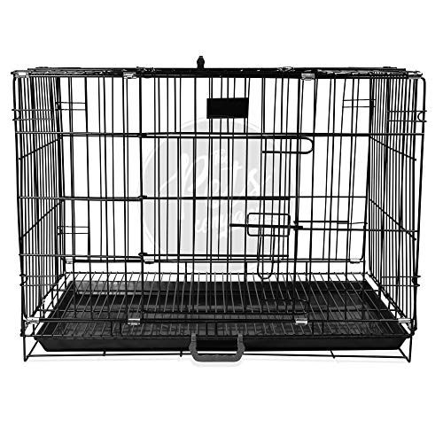 The Pets Company Single Door Folding Metal Cage with...