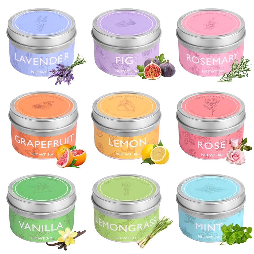 9-Piece Scented Candle Gift Set for Women