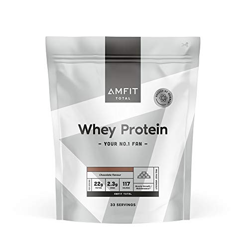 Amazon Brand - Amfit Whey Protein Powder, Chocolate,...