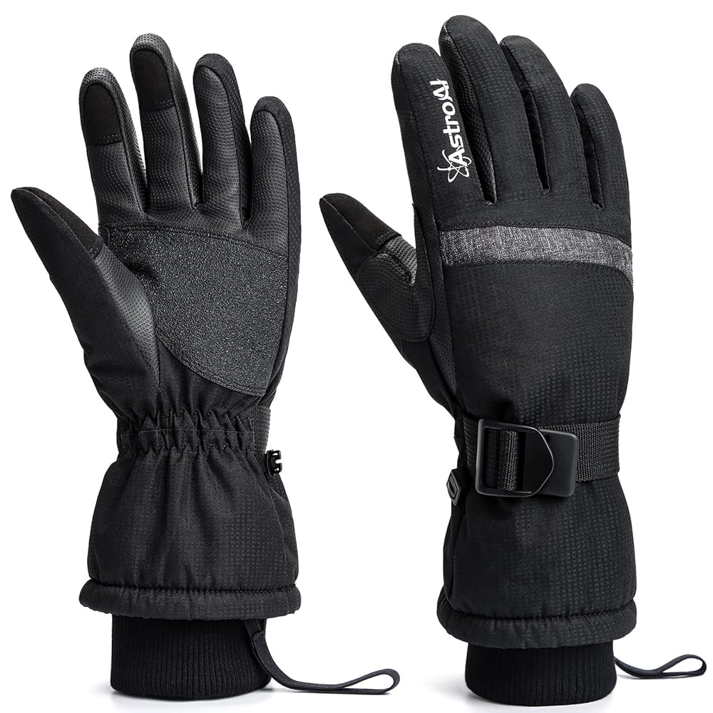 AstroAI Waterproof Ski Gloves with Heating, Unisex W...