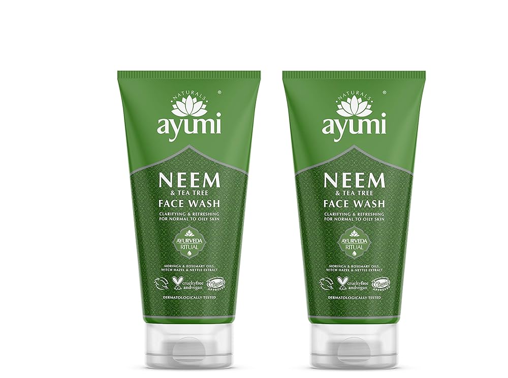 Ayumi Neem Face Wash, Vegan & Cruelty-Free, 2 x ...