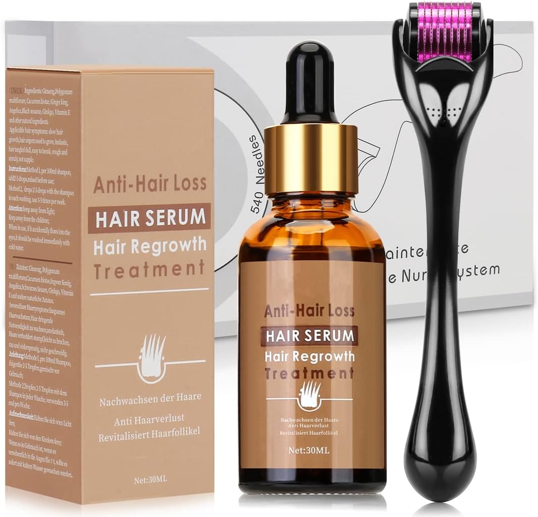 Beayosses Microneedle Derma Roller + Hair Serum