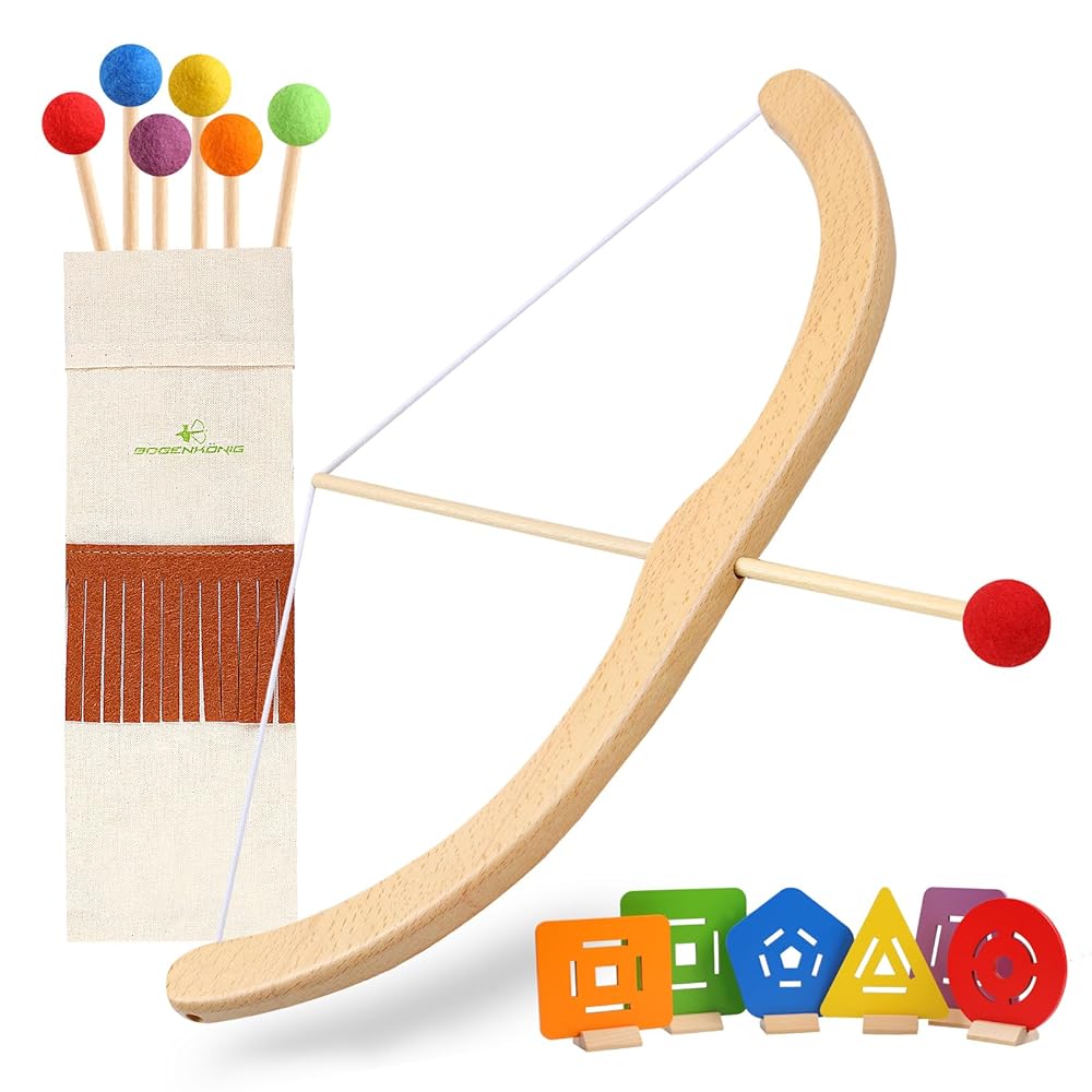 Bogenkönig Kids Wooden Bow and Arrow Set