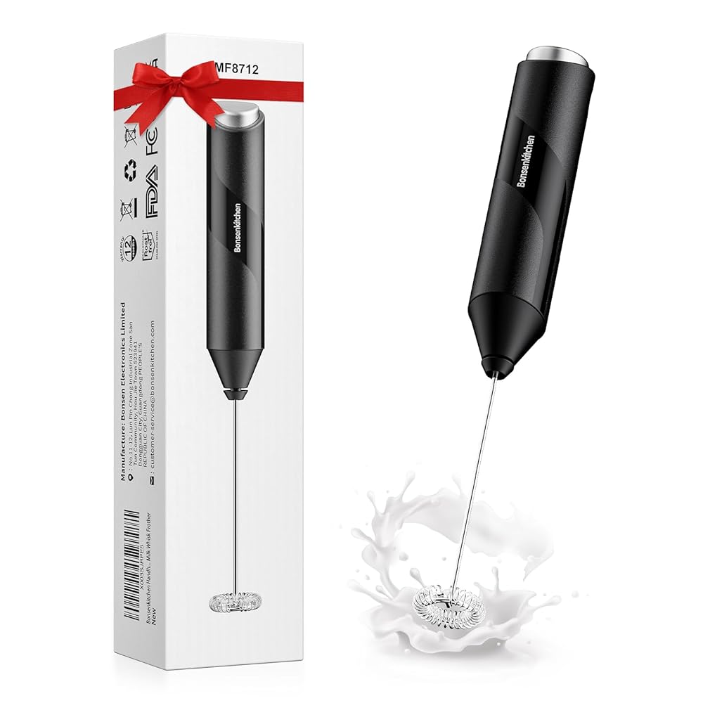 Bonsenkitchen Electric Milk Frother ...