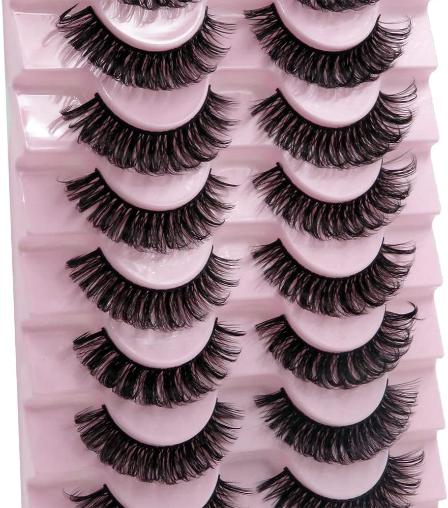 Brand Russian Strip Lashes - Natural Fluffy Wispy D ...