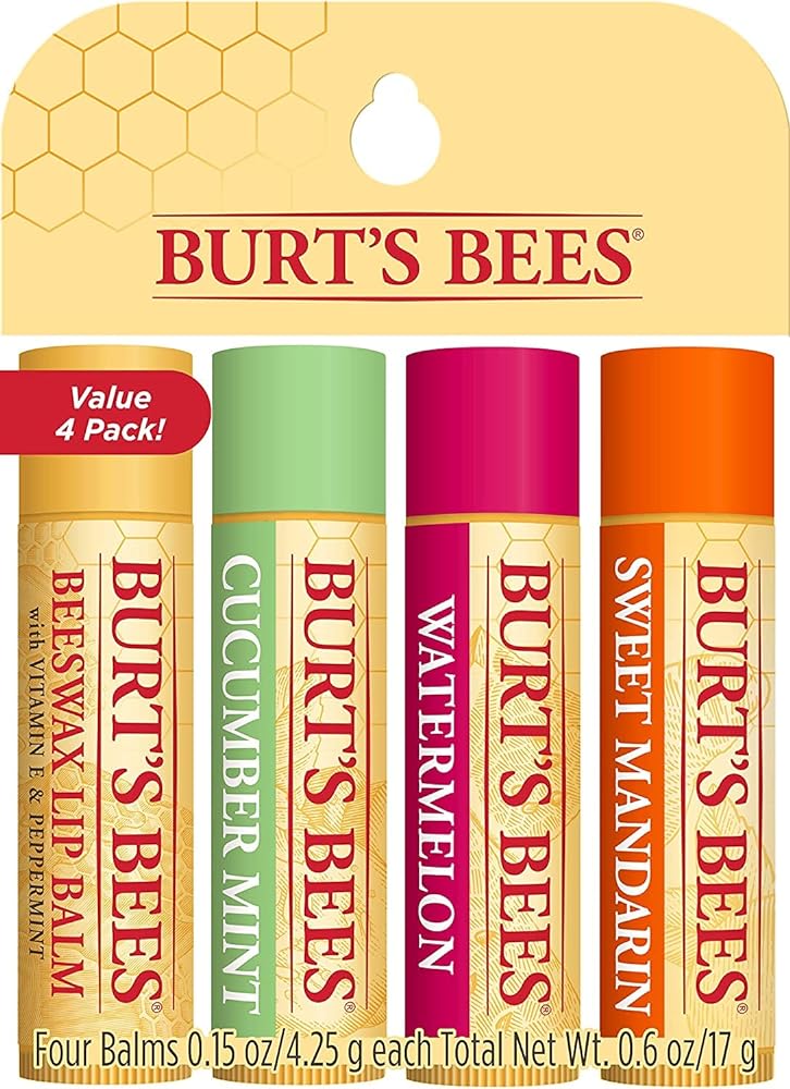 Burt's Bees Lip Balm Set: Cucumber Mint, Watermelon,...