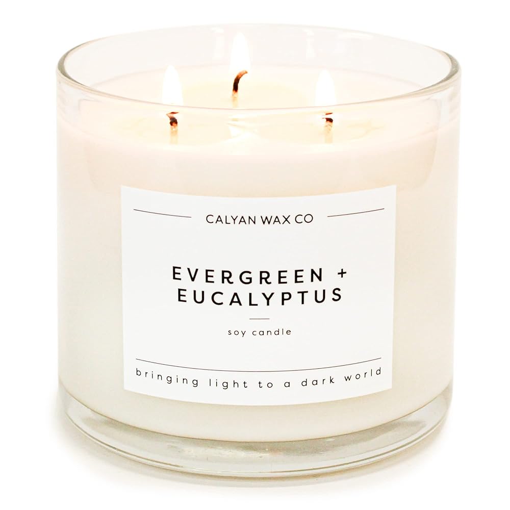 Calyan Evergreen Eucalyptus 3-Wick Scented Candle