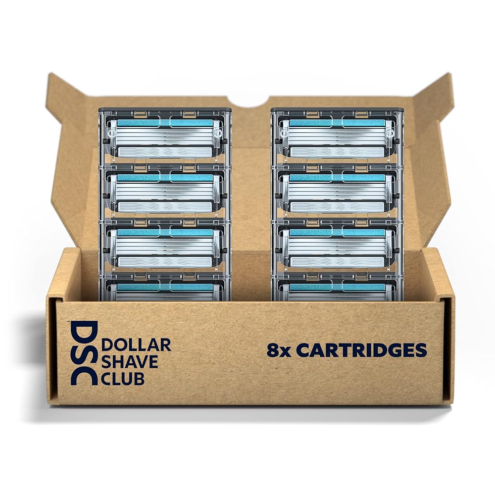 Dollar Shave Club 4-Blade Razor Refill Cartridges, 8 Count