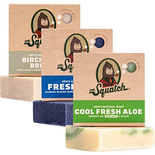 Dr. Squatch 3-Bar Soap Pack - Birchwood Breeze, Cool...