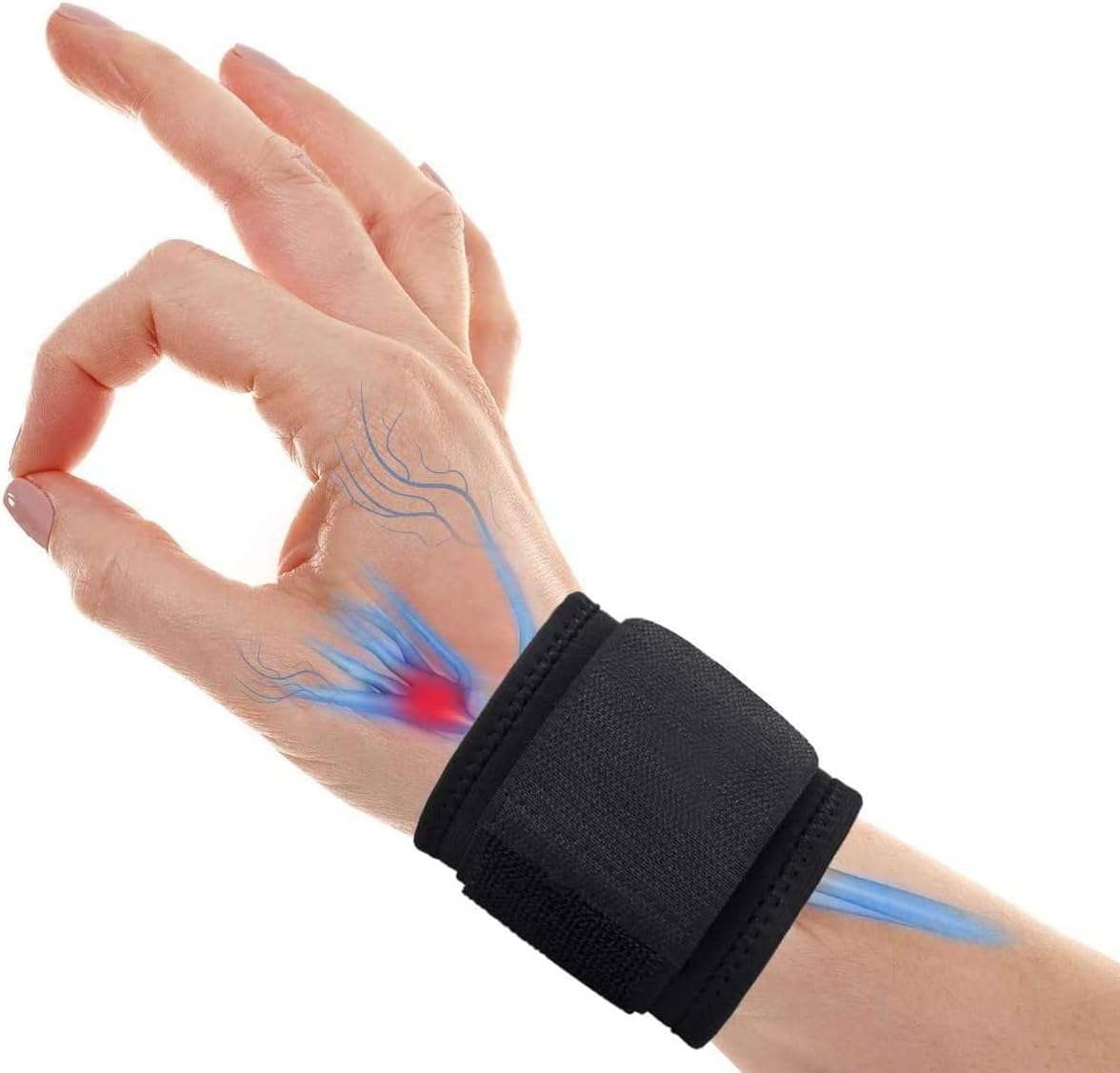 Elastic Wrist Support Brace - Ideal for Sports, Gym,...