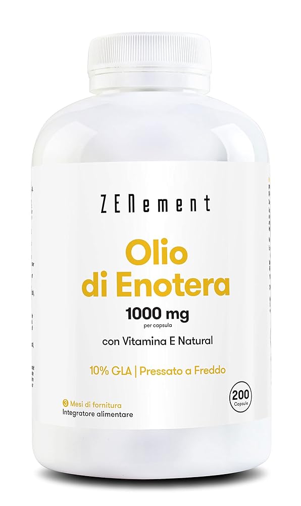 Evening Primrose Oil, Cold Pressed, 2000mg, 10% GLA ...